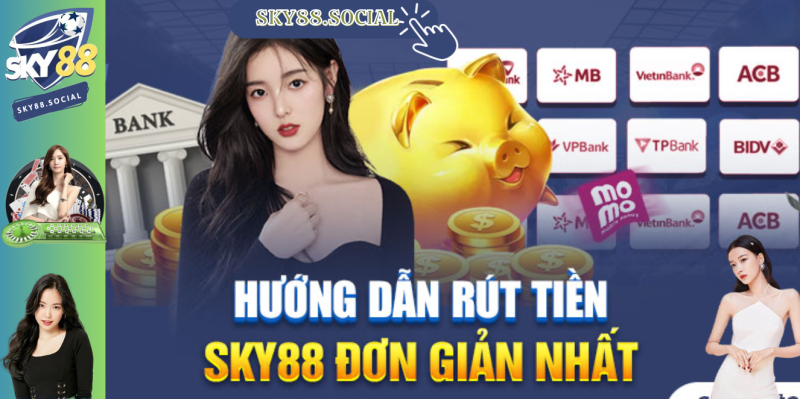 hướng dẫn rút tiền sky88